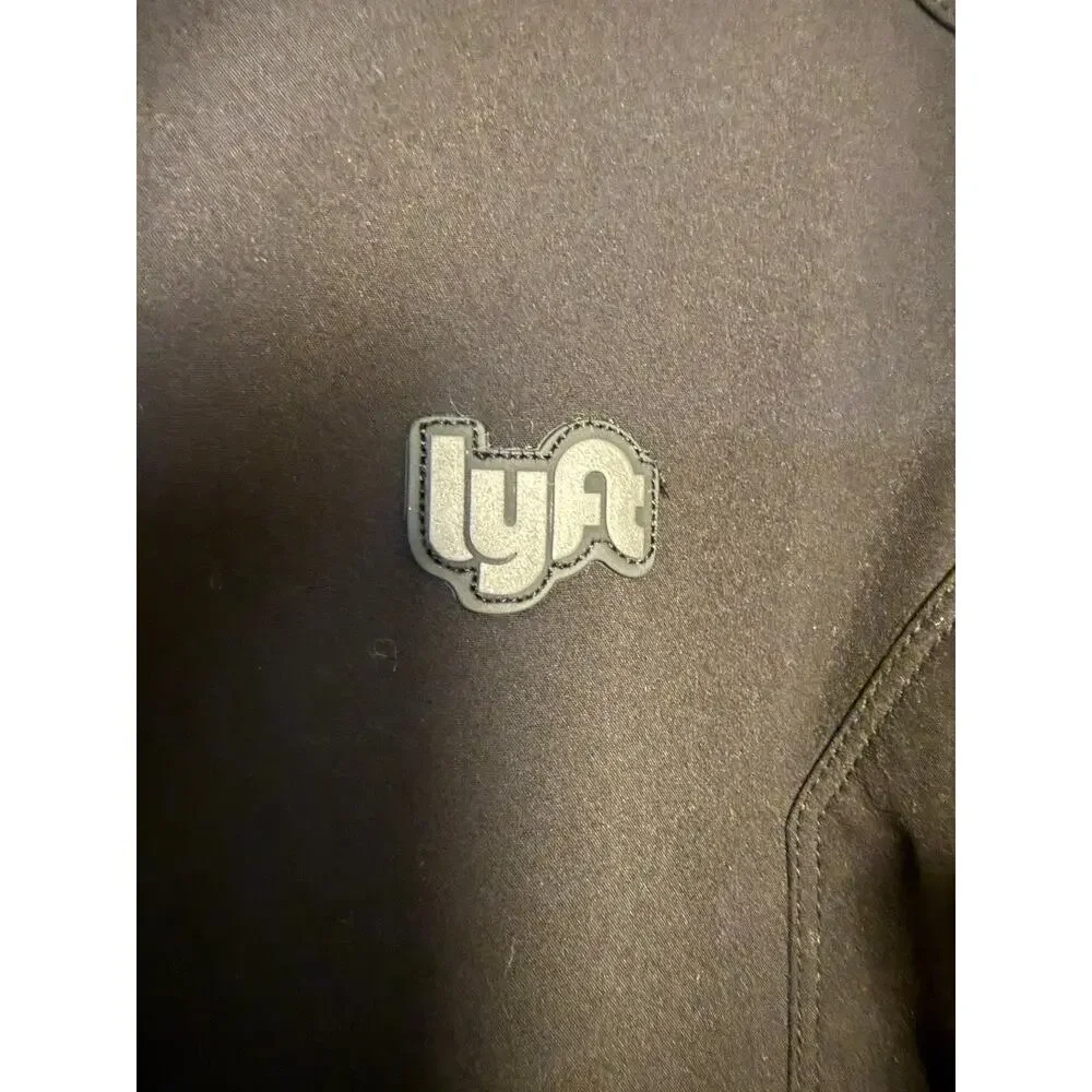 Lyft 1K Rides Men's Softshell Jacket Fleece Lined Black Size S Mens